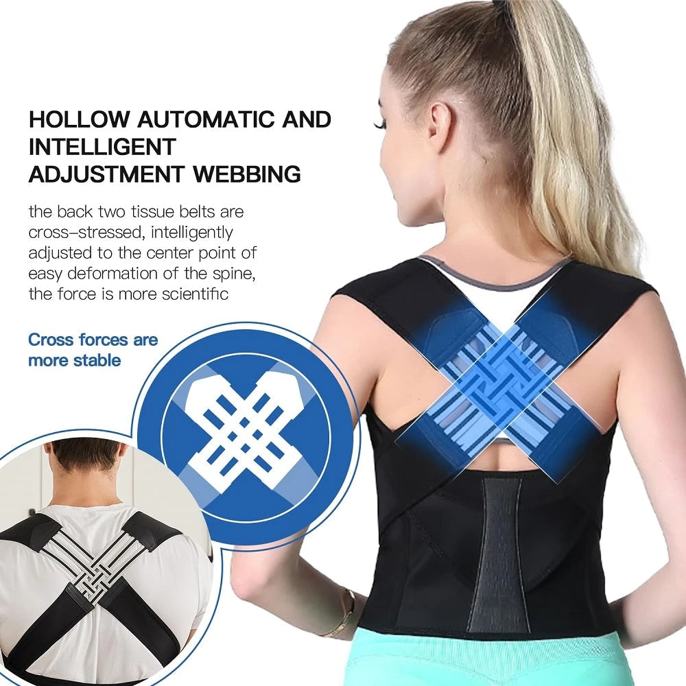 Adjustable Back Posture Beltحزام تصحيح وضعية الظهر قابل للتعديل